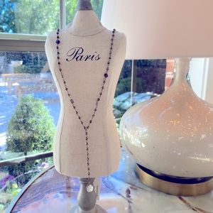 Ela  Rae Beaded Necklace with Stone Pendant